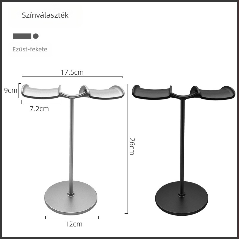 Íróasztali fejhallgató tartó (Model Z25 • Kétszeres fejhallgató tartó • ABS)