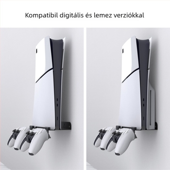 PS5 Slim falra szerelhető tartó és tároló – Vasból, konzolhoz, modell Ps5slim console