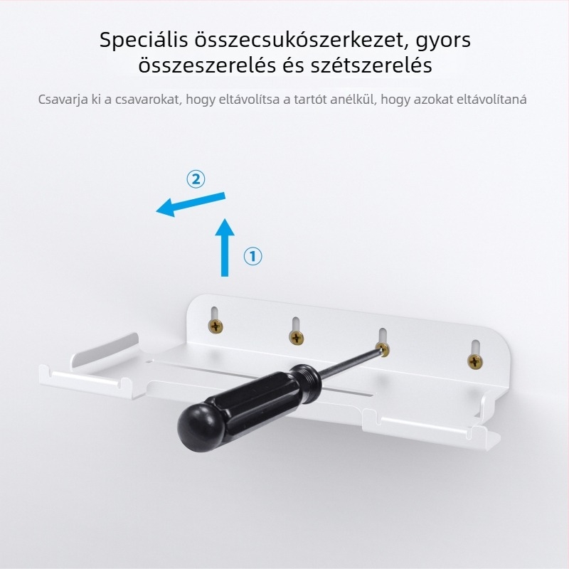 PS5 Slim falra szerelhető tartó és tároló – Vasból, konzolhoz, modell Ps5slim console