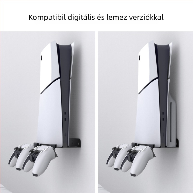 PS5 Slim falra szerelhető tartó és tároló – Vasból, konzolhoz, modell Ps5slim console