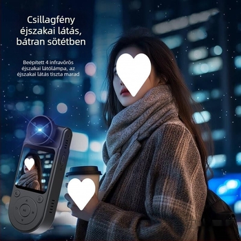 8K Ultra-Éles Lencsés Regisztrátor, éjjellátó infravörös látás, TF-kártya-támogatás, egy mikrofon