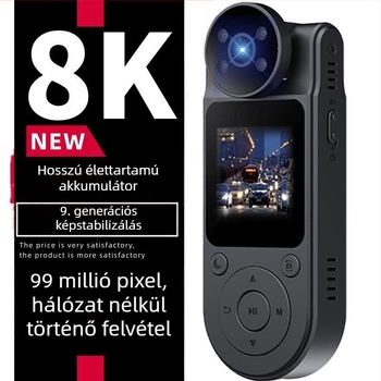 8K Ultra-Éles Lencsés Regisztrátor, éjjellátó infravörös látás, TF-kártya-támogatás, egy mikrofon