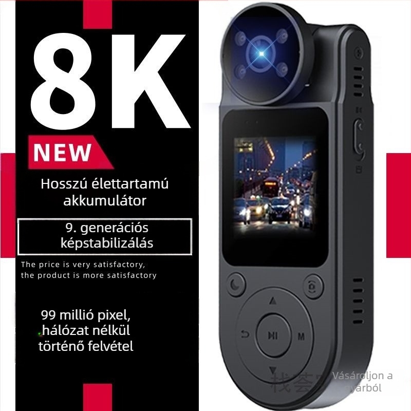 8K Ultra-Éles Lencsés Regisztrátor, éjjellátó infravörös látás, TF-kártya-támogatás, egy mikrofon