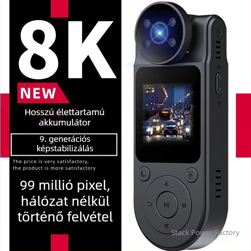 8K Ultra-Éles Lencsés Regisztrátor, éjjellátó infravörös látás, TF-kártya-támogatás, egy mikrofon