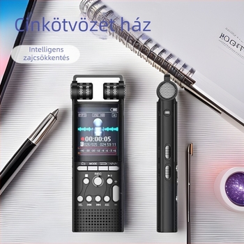 Digitális diktofonnal MP3 lejátszóval, 8/16/32GB, MP3/WAV felvétel, USB 3.0, HD kijelző, teljes fém ház