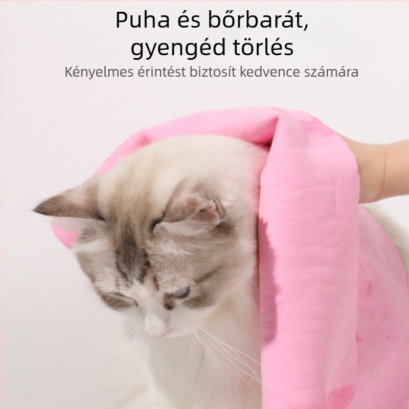 Megvastagított háziállat-törölköző, magas nedvszívó és gyorsan száradó mesterszarvasbőr textúrájú fürdőtörölköző macskáknak és kutyáknak, puha és bőrbarát