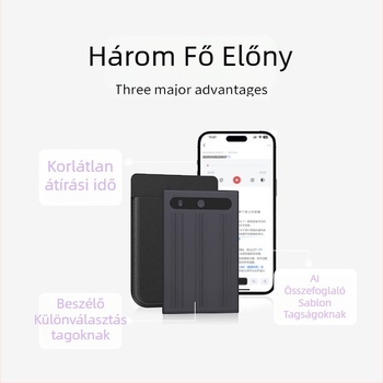 AI felvevő toll - sztereó hangzás, MP3 formátum, alumínium ötvözet ház, USB töltés, modell note-1