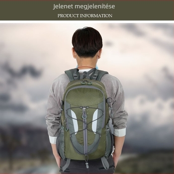Uniszex nylon túrahátizsák, légáteresztő, kopásálló, hátsó védelemmel
