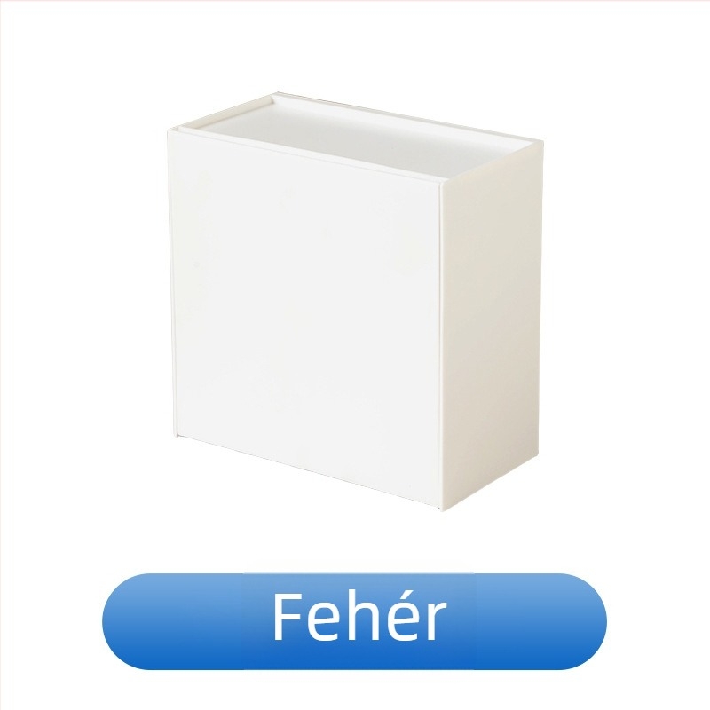Fürdőszobai falra szerelhető tároló ABS-ből, négyzetes modell, 1 L kapacitás, modern minimalist stílus, szervező