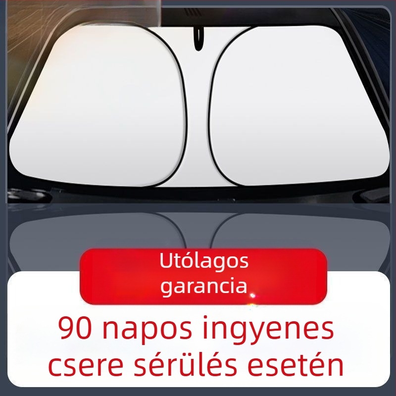 Autó előtti szélvédő napvédő árnyékoló - alumíniumfóliából, teleszkópos szerelés, napvédelem és hőszigetelés, speciális autómodellekhez