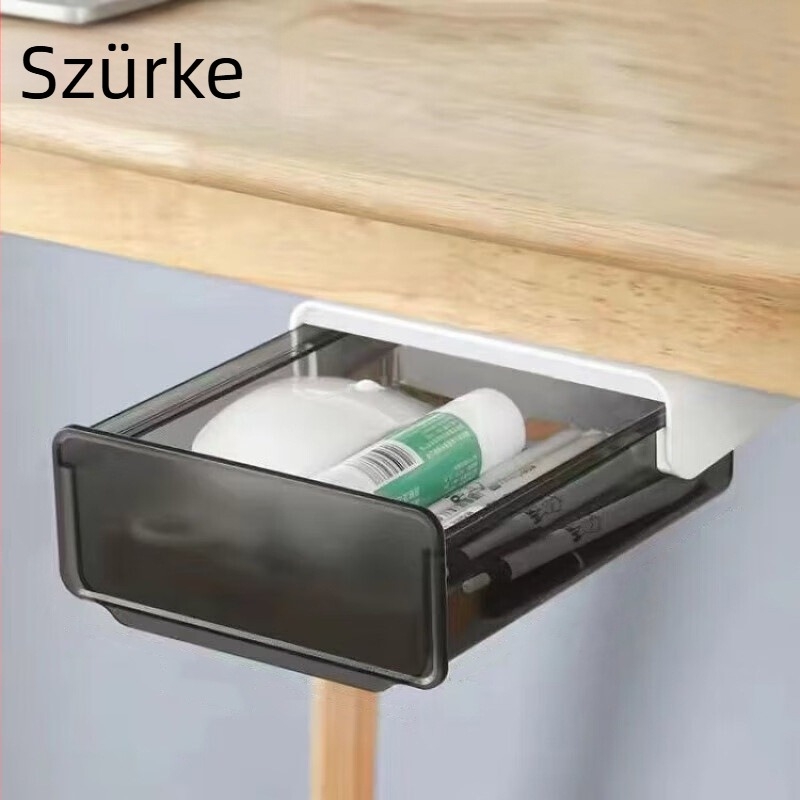 Íróasztal alatti fiókos tároló doboz — ABS műanyag, porvédett, 18 L kapacitás, modern minimalist stílus