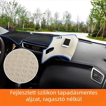 Szilikon belső napvédő párna Nissan Qashqai-hoz – dekoratív középső műszerfal panel, ablakhoz, alapértelmezett rögzítés