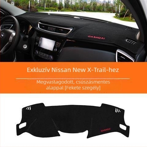 Szilikon belső napvédő párna Nissan Qashqai-hoz – dekoratív középső műszerfal panel, ablakhoz, alapértelmezett rögzítés
