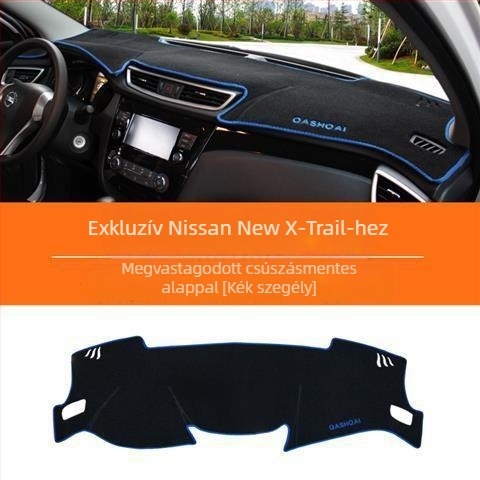 Szilikon belső napvédő párna Nissan Qashqai-hoz – dekoratív középső műszerfal panel, ablakhoz, alapértelmezett rögzítés