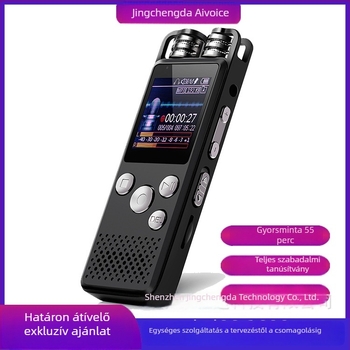 X189 hangrögzítő színes LCD-kijelzővel, kettős csatornás sztereó mikrofonok, USB 3.0, MP3/WAV, beépített memória + TF-kártya