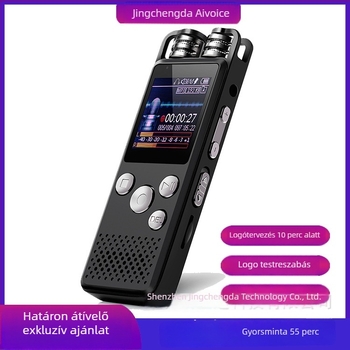 X189 hangrögzítő színes LCD-kijelzővel, kettős csatornás sztereó mikrofonok, USB 3.0, MP3/WAV, beépített memória + TF-kártya