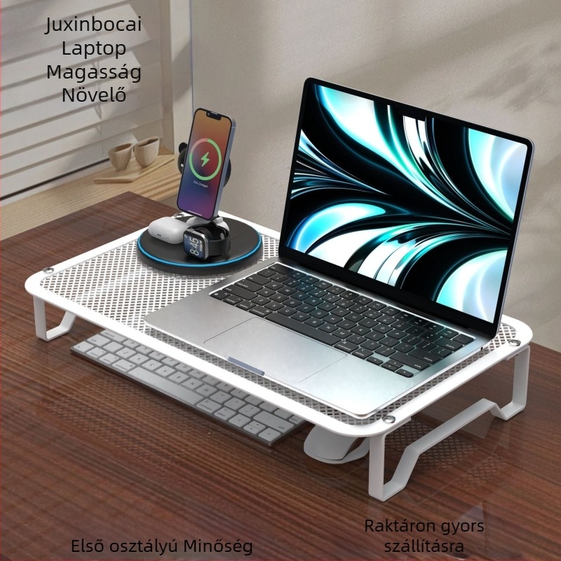 Műanyagból készült laptopállvány forgó dizájnnal — kollégiumi tároló szervező gaming laptopokhoz