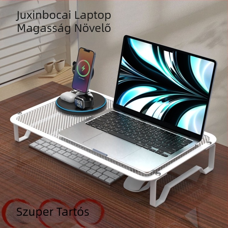 Műanyagból készült laptopállvány forgó dizájnnal — kollégiumi tároló szervező gaming laptopokhoz