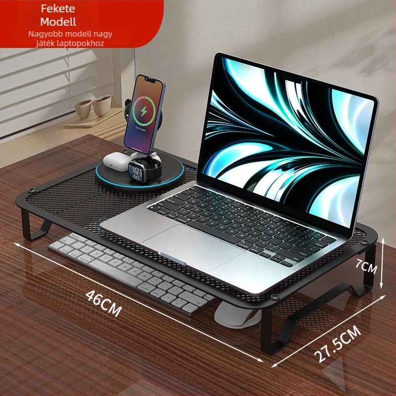 Műanyagból készült laptopállvány forgó dizájnnal — kollégiumi tároló szervező gaming laptopokhoz