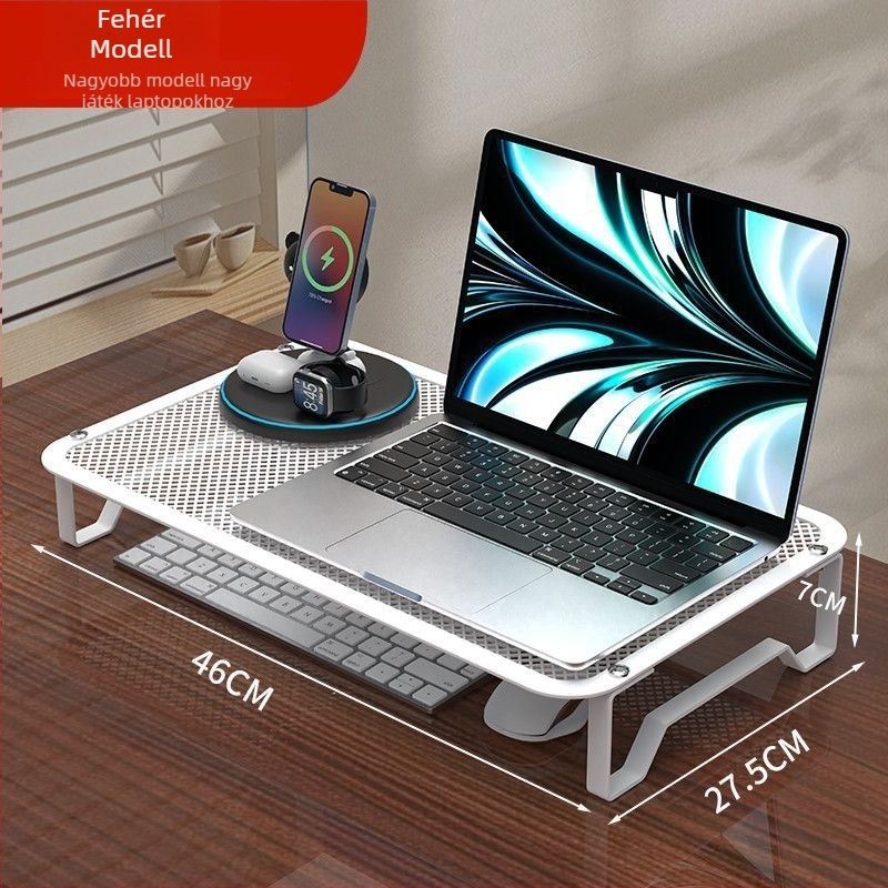 Műanyagból készült laptopállvány forgó dizájnnal — kollégiumi tároló szervező gaming laptopokhoz