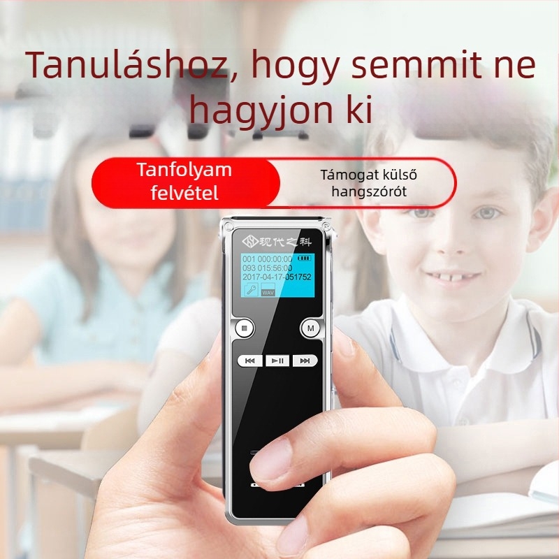 Felvételi toll WAV (7200, 999 fájlok, USB 2.0, TF-kártya)