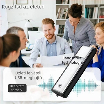 Rögzítő toll U2, egyérintéses rögzítés, MP3/WAV, 600 perc, USB 2.0
