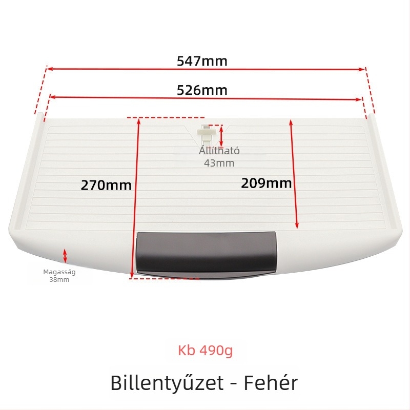Billentyűzet tálca számítógépes asztalhoz | PVC anyag | állítható | modern minimalista stílus