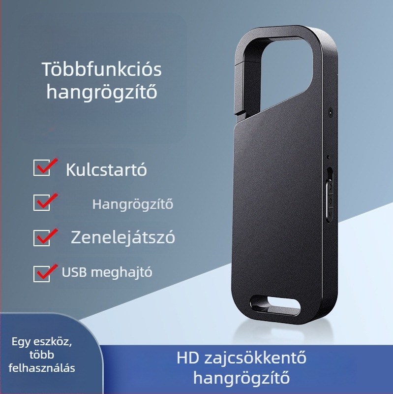 S28 HD zajcsökkentő hordozható diktofon, intelligens hangvezérléssel és lejátszási lehetőséggel