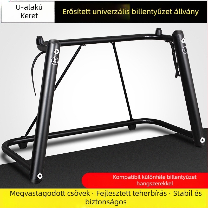Fém U-alakú állvány elektronikus zongorához, billentyűs hangszerhez, Remembering Ming márka