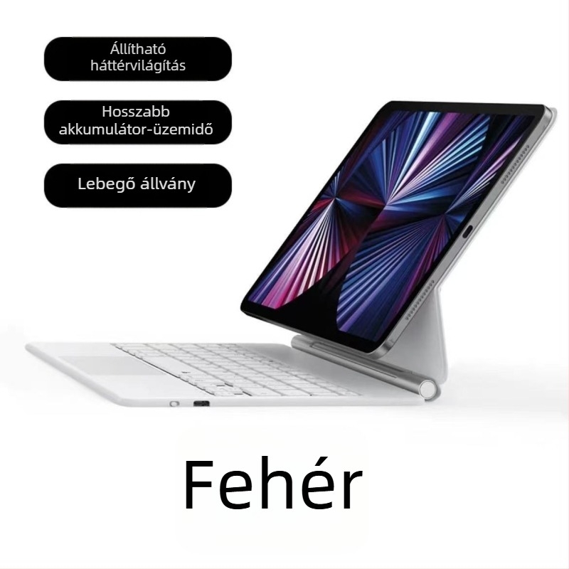 iPad Magic Keyboard védőtok Bluetooth érintőpad és mágneses lebegő állvánnyal