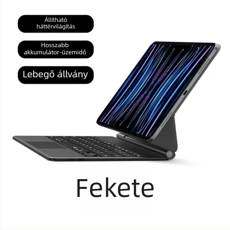 iPad Magic Keyboard védőtok Bluetooth érintőpad és mágneses lebegő állvánnyal
