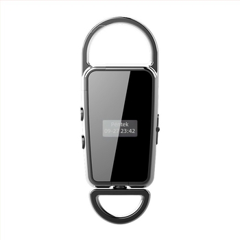 Kulcstartó felvevő toll OLED kijelzővel, WAV felvétel egy gombnyomással, cinkötvözet burkolat, modell S23, USB 2.0
