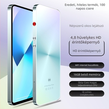 M100Pro hordozható médiás lejátszó Bluetooth, USB 3.0, SD-kártya bővítés, HD érintőképernyő 480x1120, 2050 mAh-s akkumulátor, kb. 6 óra lejátszás