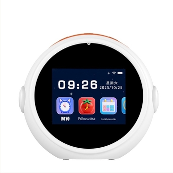 AI okos ébresztőóra gyerekeknek – LCD kijelző, újratölthető, Wi‑Fi, MP3 lejátszás, érzelmi interakció
