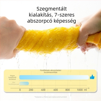 Kutyafürdető törölköző korall flísből, nedvszívó, gyorsan száradó, Zhongmu, modell 2404SXMJ5045-ZM