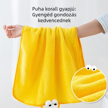 Kutyafürdető törölköző korall flísből, nedvszívó, gyorsan száradó, Zhongmu, modell 2404SXMJ5045-ZM