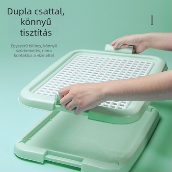Műanyag kutyatoalett, sík tálcával, száraz tappancsok megőrzése, megakadályozza a lépést az ürülékre