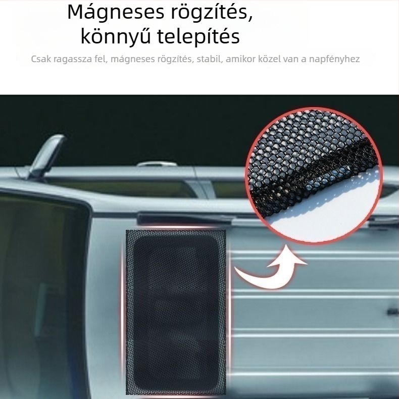 Autó napfénytető háló, poliészter, univerzális, átlátszó, akasztóval