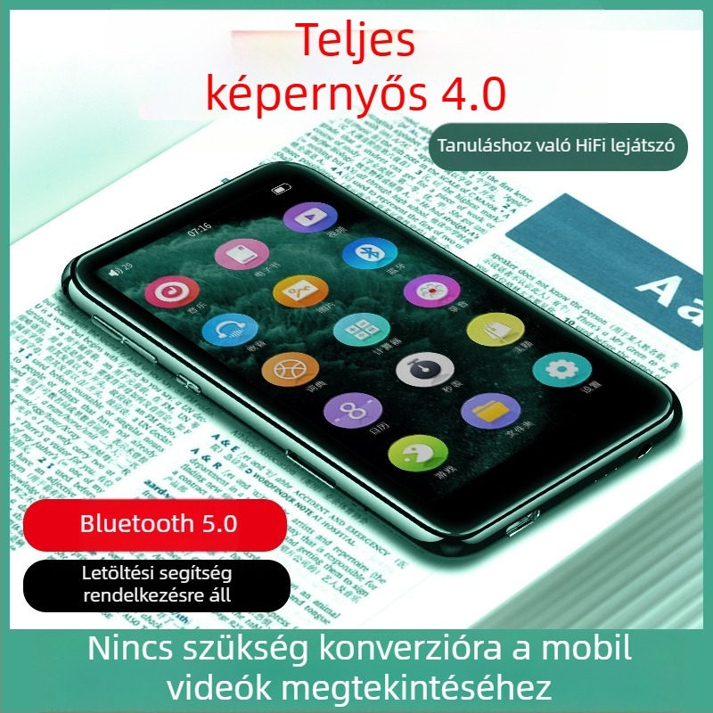 Conodo teljes képernyős MP3 lejátszó Bluetooth-szal, diákoknak szótárral, MP4 érintőképernyős játékokkal, MP5/MP6 zenei lejátszó