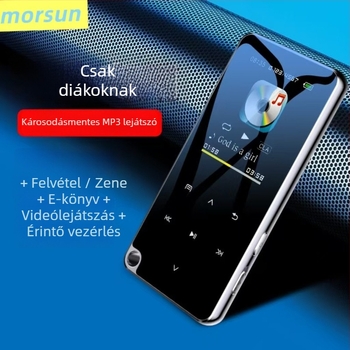 Bluetooth MP3 lejátszó TF-kártyával, MP4-támogatás, TFT kijelző 320x240 felbontással, MP3/WMA/WAV/PCM/AAC formátumok, FM rádió és felvétel