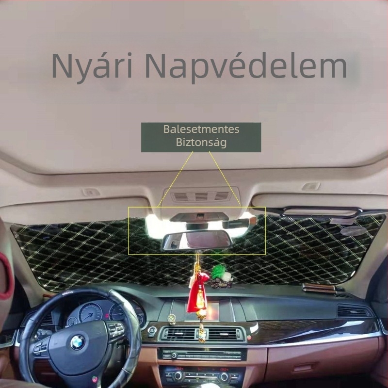 Autóhóvédő pajzs – teleszkópos rögzítés, alumínium fólia, előre szerelhető, testreszabható