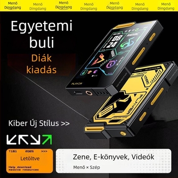 Hordozható zenelejátszó MP4/MP3, veszteségmentes hanggal, érintőképernyő, Walkman-stílus