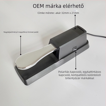 Sustain pedál elektronikus billentyűzethez | ABS és fém | TB-1 TB-2 | papírdoboz