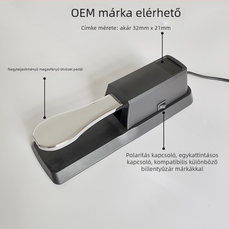 Sustain pedál elektronikus billentyűzethez | ABS és fém | TB-1 TB-2 | papírdoboz