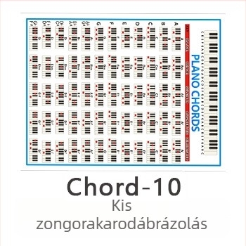 Zongoraakkord-diagram — 157 g bevonatos papír, modell Chord-10 Debier, csomagolás: átlátszó zacskó, eredet: Foshan