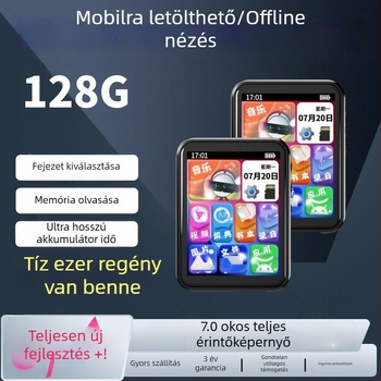 MP3/MP4 Bluetooth-os lejátszó érintőképernyővel, regények olvasására, zenehallgatásra és filmnézésre