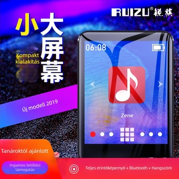 MP3 lejátszó M4: 1,8 hüvelykes TFT kijelző, Bluetooth, FM rádió, felvételi funkció, TF kártya támogatás