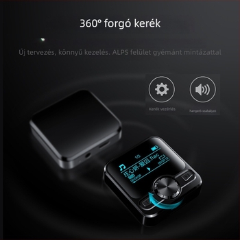 M9 hordozható MP3 lejátszó Bluetooth-dal, támogatja az MP3/WMA/WAV/OGG/FLAC/APE formátumokat; USB interfész; FM-Rádió; felvétel