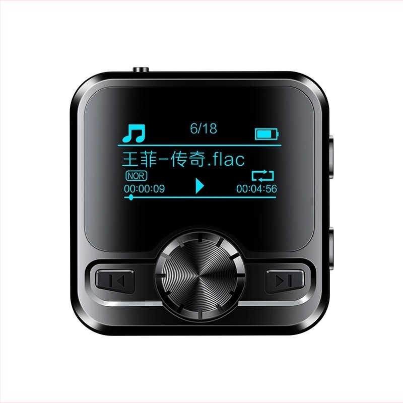 M9 hordozható MP3 lejátszó Bluetooth-dal, támogatja az MP3/WMA/WAV/OGG/FLAC/APE formátumokat; USB interfész; FM-Rádió; felvétel