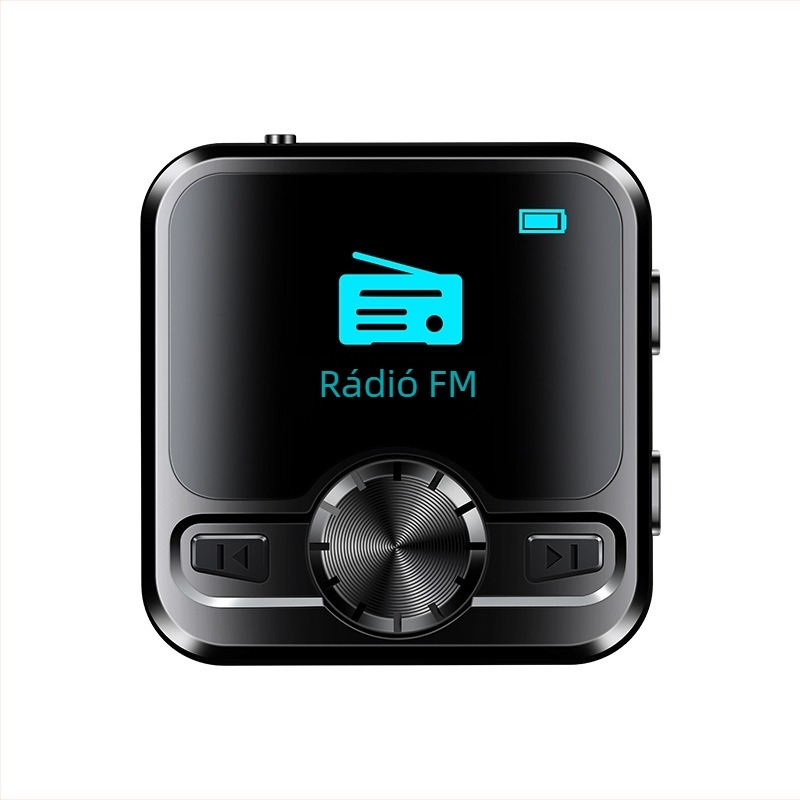 M9 hordozható MP3 lejátszó Bluetooth-dal, támogatja az MP3/WMA/WAV/OGG/FLAC/APE formátumokat; USB interfész; FM-Rádió; felvétel